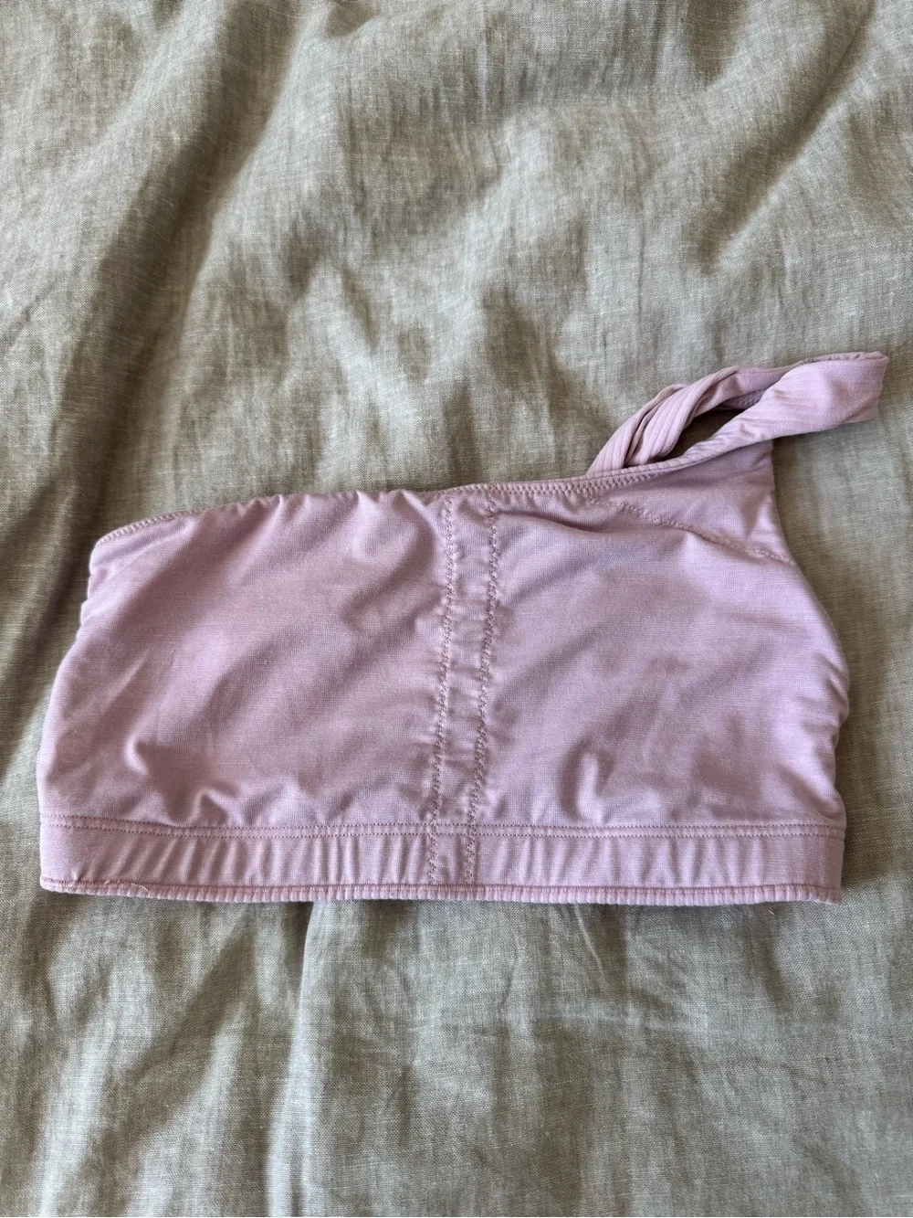 Lululemon Ribbed Nulu Asymmetrical Yoga Pink Bra